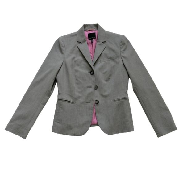 The Limited Blazer Jacket Gray Button Front Career Basic Blazer Size 6 - Picture 7 of 11